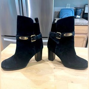Tory Burch buckle suede ankle boots